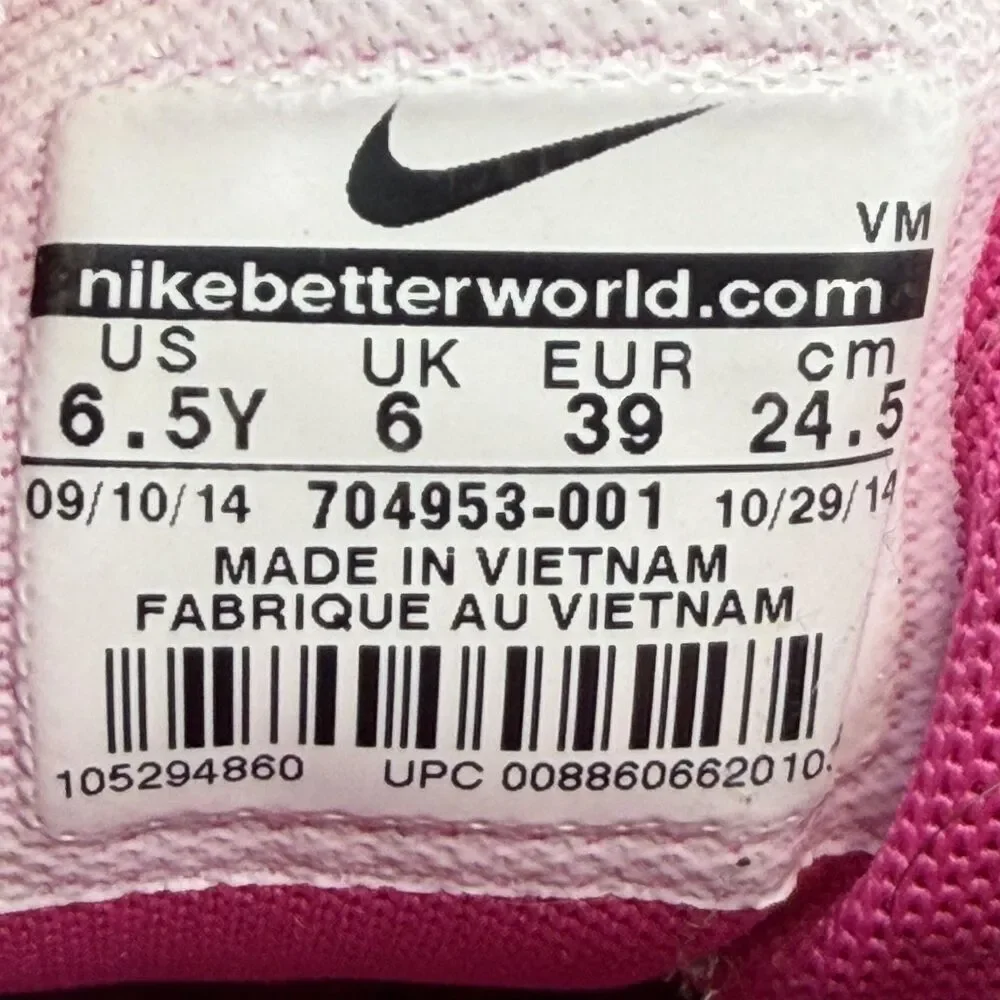 Nike Air Max 90 Shoes Girls Size 6.5Y Pink Tropical Floral Sneakers 704953-001